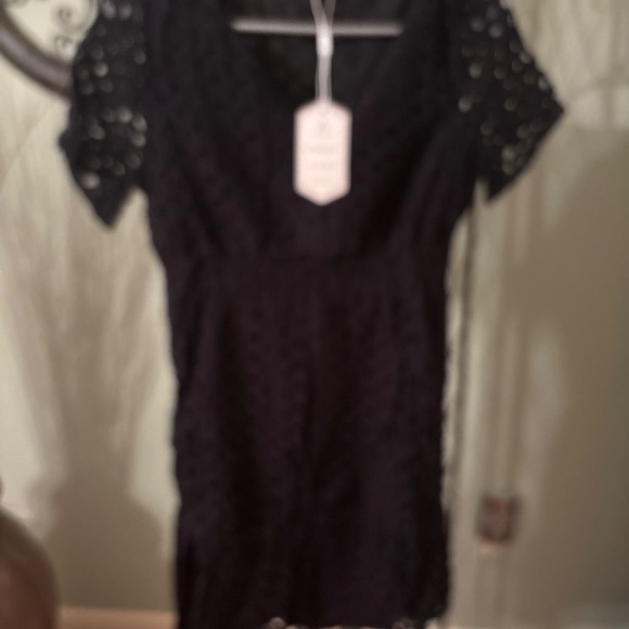 Black Eyelet Dress - Picture 3 of 4